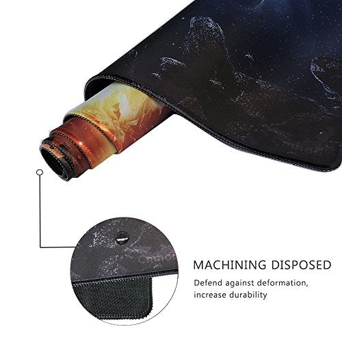 XXL Professional Large Mouse Pad & Computer Game Mouse Mat (35.4x15.7x0.1IN, 90x40 fireball007) - color: 90x40 fireball007, size: 35.4x15.7x0.1IN