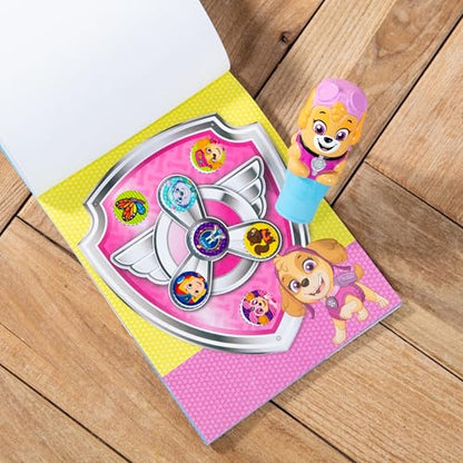 Melissa & Doug Sticker Wow! PAW Patrol Skye Stamper Toy and Activity Pad | 300 Surprise Stickers, PAW Patrol Skye Stamper, 24-Page Pad, Mess-Free Travel Toys, Arts & Crafts, Preschool Toys, Ages 3+ - size: 10.0 x 6.0 x 1.85