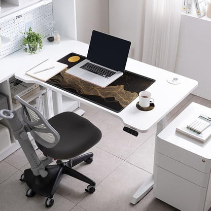 Large Mouse Pad Gaming Desk Pad Black and Gold Mountain Mousepad XXL Desk Mat 31.5''X15.75'' Extended Mouse Mat of Girl Desktop Work Computer - color: Gold Mountain, size: 31.5''x15.75''