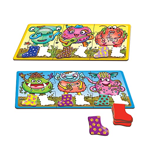 ORCHARD TOYS Moose Smelly Socks Game. Find Matching Pairs of Socks for Your Monsters! for Ages 3-6 and 2-4 Players - style: Smelly Socks