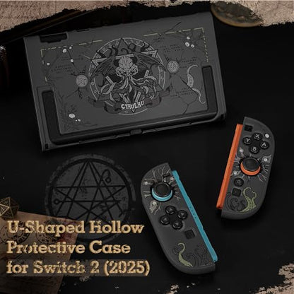 GeekShare Slim Protective Case Compatible with Switch 2 (2025), Anti-Scratche and Shock-Absorption Dockable Hard Shell for Switch 2 Game Console - CTHULHU - color: CTHULHU