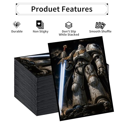 MTG Card Sleeves, Ultra Clear Front & Matte Finish Back, 100 Count Standard Size Matte Art Sleeve for Magic The Gathering (Doomsday Mecha)
