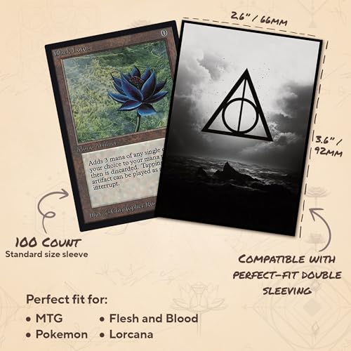 Hallowed Death 1 - MTG Card Sleeves, 104ct, Standard Size | Perfect for Double Sleeving, Smudge Resistant Matte Back, Standard 66x92mm - Compatible with Magic The Gathering & TCG Cards - color: Hallowed Death 1, size: Textured