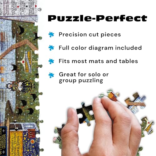 Buffalo Games - Charles Wysocki Know It All - 1000 Piece Puzzle for Adults | Art by Charles Wysocki, Frameable Art, Made in USA, Recycled Board, Includes Poster, Challenging, intermediate to expert - color: Know It All