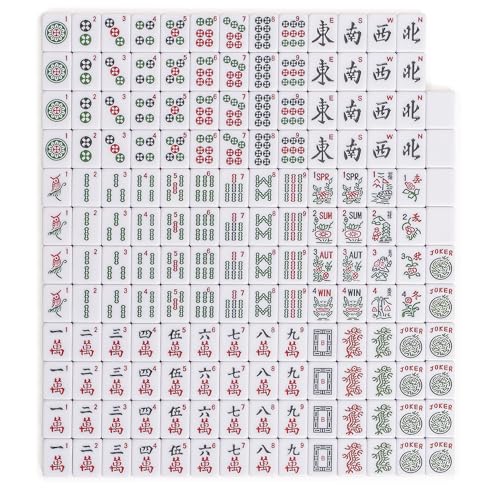 YMI “Rosehill” American Mahjong Tiles, 166-Piece Set | Engraved Chinese characters, Western letters and numerals for easy reading. Plays American/Chinese rules. - color: Rose Pink