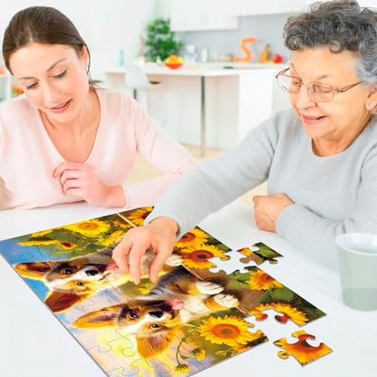 3 Packs Large Piece Puzzle for Seniors - Dementia 48 Pieces Puzzles for Elderly Adults,Alzheimer’s Puzzles Memory Cognitive Games for Elderly Seniors with 3 Storage Bags - style: 3 Pack 48 Large Piece