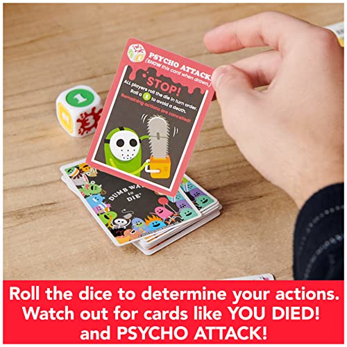 Spin Master Games Dumb Ways to Die Survival Strategy Party Card Game | Viral Meme, Cartoon Themed Survival Game, Be the Last Bean Standing to Win, Fun for Family Game Night, 2-5 Players, Ages 12+ - style: Modern
