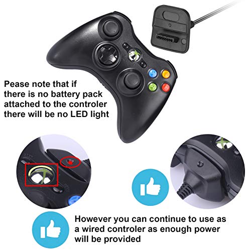 Trenro Charger for Xbox 360 Controller, 2 Pack USB Charging Cable