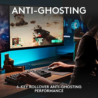 Logitech G413 TKL SE Mechanical Gaming Keyboard - Black | Tactile switches, anti-ghosting, compatible with Windows and macOS, compact design - size: TKL
