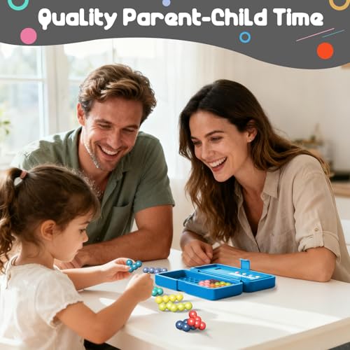 Brain Teaser Puzzles Games for Kids Adults with Timer, 2 Modes Handheld Travel Games, Single Player Mind Challenge Toys, STEM Montessori Educational Gifts for Kids 3+, Teens & Adults (Blue) - color: Blue