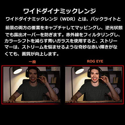Asus ROG Eye 1080P 60fps USB Webcam with Beamforming Microphone and Auto Exposure/Auto Focus Technology for PC or MacOS - style: ROG Eye
