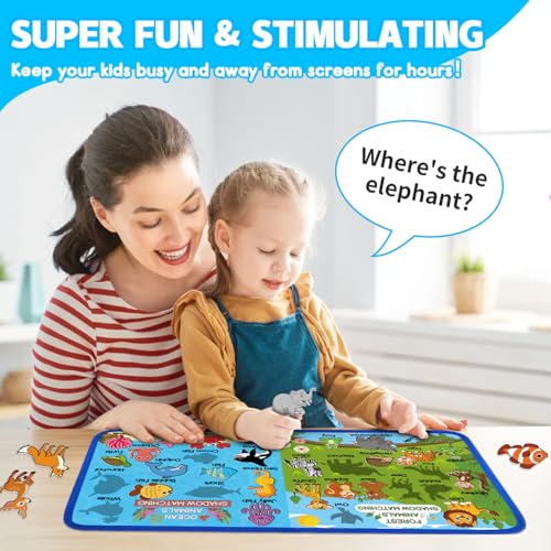 Animal Felt Flannel Board, Felt Story learning Board for Toddlers, Classroom,Preschool,Kiddie Corner, Interactive Learning Activities, Educational Flannel Toy for Toddlers 3+, Gifts for Kids