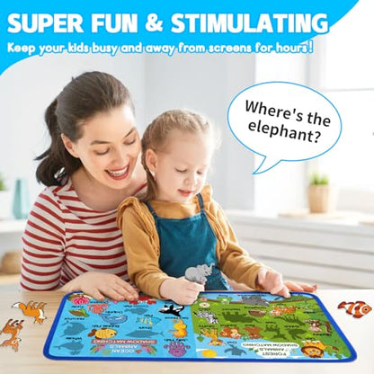 Animal Felt Flannel Board, Felt Story learning Board for Toddlers, Classroom,Preschool,Kiddie Corner, Interactive Learning Activities, Educational Flannel Toy for Toddlers 3+, Gifts for Kids