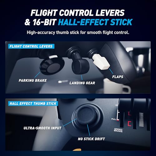 Honeycomb Echo Aviation Controller - Wireless flight controller with Hall-Effect stick, trim wheel and quad sliders for Microsoft Flight Simulator on PC [video game] [video game]