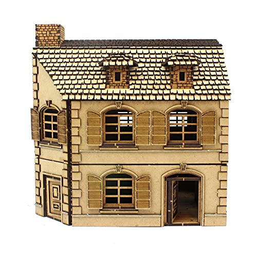 War World Gaming Set of 3 Normandy Houses for Historical Wargames – 28mm Laser Cut MDF Buildings - size: Set of 3 Normandy Houses