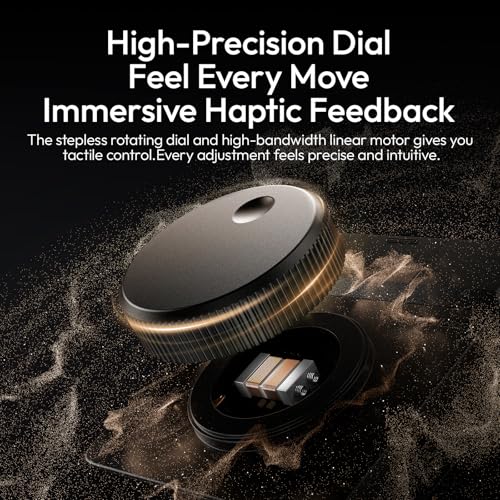 ULANZI D100H Wireless Video Editing Keyboard with Dial Knob | Haptic Dial, 7 Customizable Keys, Dual-Mode 60-Day Battery, BLE 5.0 3-Device, Ulanzi Connect Lighting & Smart Home - color: D100H