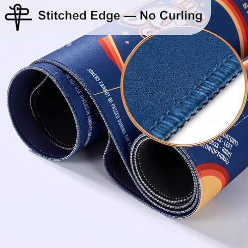 Rolled Shipping Mahjong Mat with Rules for Table 32.4''x32.4'', Mah Jongg Mat with Carrying Bag for American Mahjong, Poker, Board Games, Card Games & Dominoes (Dark Royal Blue) - color: Dark Royal Blue