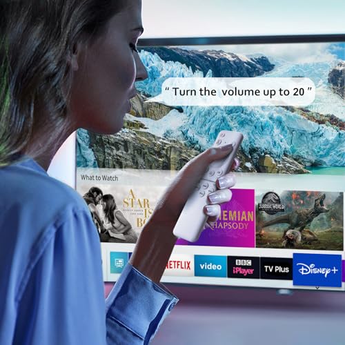 Rechargeable Voice Remote for Samsung-TV-Remote-Control-Replacement Compatible with Samsung Smart Solar Frame QLED Curved Crystal UHD OLED TVs - color: Rechargeable Remote for Samsung TV