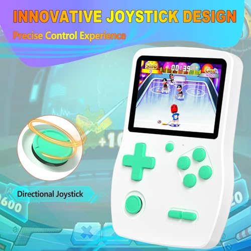 32 Bit Handheld Games for Kids Preloaded 139 Retro Video Games, White | Portable Video Gaming Player with 3.0" IPS Screen Rechargeable Battery,Mini Travel Games Electronic Gifts Toys for Boys Girls - color: White