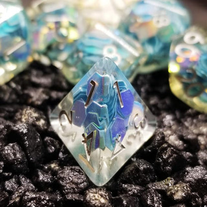 Sage’s Portal Cantrips DND Dice Set - Round Edge Resin 7-PC Polyhedral DND Dice Set for Dungeons and Dragons D&D RPG Tabletop TTRPG (Unbound Creation) - color: Unbound Creation