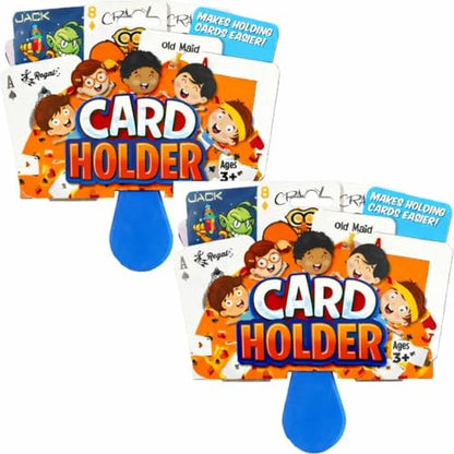 Regal Games 2 Pack Card Holders for Playing Cards - Kids Card Holder with Plastic Paddles - Ideal for Family Fun Game Night and Travel (Ages 3+) - color: 2 Pack