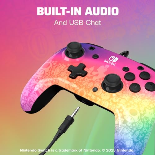 PDP REMATCH Controller & Travel Case Bundle: Star Spectrum - Nintendo Switch, Nintendo Switch Lite, & Nintendo Switch - OLED Model - style: Star Spectrum Controller + Case