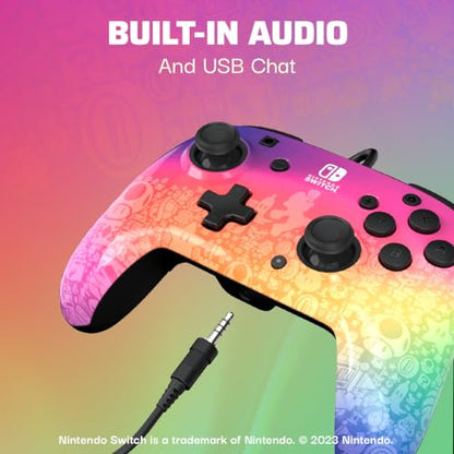 PDP REMATCH Controller & Travel Case Bundle: Star Spectrum - Nintendo Switch, Nintendo Switch Lite, & Nintendo Switch - OLED Model - style: Star Spectrum Controller + Case