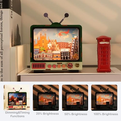 Travels to Venice 3D Wooden Puzzle with LED Lights, DIY Craft Model Kit for Adults & Kids, Creative Building Set and Unique Home Decor Gift for Travel Lovers - style: Travels to Venice