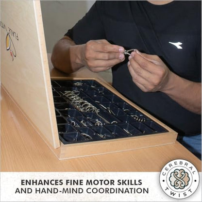 Wooden Brain Teaser Puzzles for Adults - Metal Puzzles for Adults - Metal Puzzles Brain Teasers
