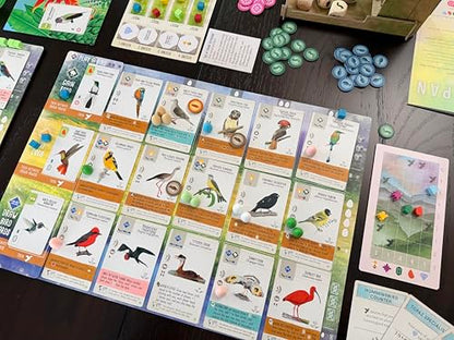 Stonemaier Games: Wingspan Americas Expansion by Elizabeth Hargrave | Add to Wingspan | Includes Small Hummingbird Cards with New Mechanism, 111 Unique New Colorful Birds, & More | 1-5 Players, 90 Min