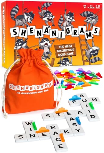 Shenanigrams! – The Mega-Mischievous Word Game! A Super Fun & Fast Family Party Game for Kids, Teens & Adults - Great for Travel, Couples & Family Board Games Night
