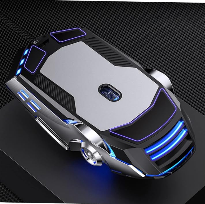 Wired Gaming Mouse, Silent Click Edition, USB Computer Mouse for PC, Laptop, Desktop, E-Sports Compatible, Matte Black