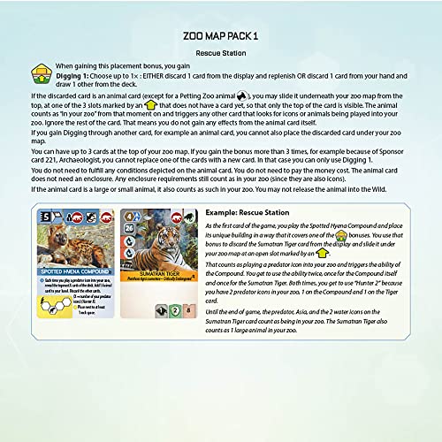 Capstone Games Ark Nova: Zoo Map Pack 1 Strategy Board Game for 1–4 Players | | Competitive Euro-Style Zoo Management Expansion with Engine Building, Card Drafting, Conservation | Ages 14+, 90–150 Min - style: Zoo Map Pack 1