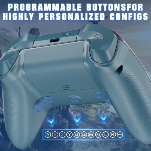 Nonbliep for Xbox Controller, Compatible with Xbox One X|S, Xbox Series X|S, PC, Special Edition Custom Wireless Controller with 6-Axis Motion Control/3.5mm Audio Jack/Dual Vibration/Turbo - color: Blue