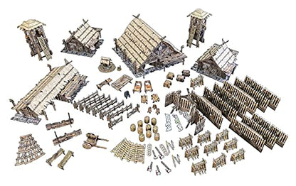 Battle Systems Fantasy Terrain Northern Settlement Core Set - 28-35mm DND D&D RPG Wargames Historical/Fantasy Card Scenery - style: Northern Settlement
