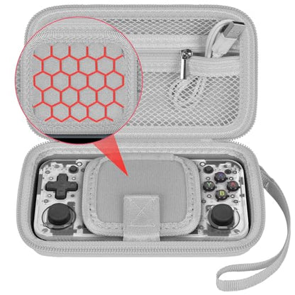 GWCASE Case for Anbernic RG35XX H RG28XX Retroid Game Console, Gray | 벨크로 스트랩 잠금 장치가 있는 맞춤형 핏 내부 트레이, 일상적인 휴대 및 여행, 캠프 또는 출퇴근을 위한 압력 방지 보호, 박스만 포함 - color: 회색.