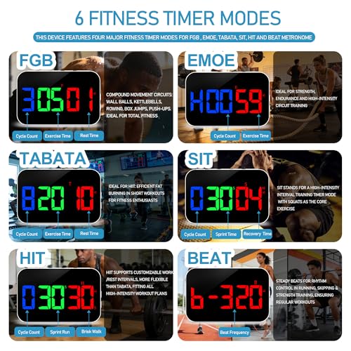 Kitchen Digital RGB Timer, Count Down Up, Rechargeable, Vibration Mode Adjustable Volume and Brightness LED Display, Time Management Cook - color: Rgb-sport
