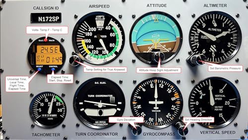 AltMot Flight Simulator Instrument Panel Six Pack - Includes software and integrated monitor