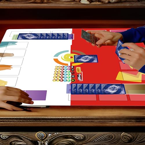 Trading Card Game Playmat – 2-Player Trainer Mat with 37 Damage Counters and Professional Storage Bag (Style 2) - color: Style 2