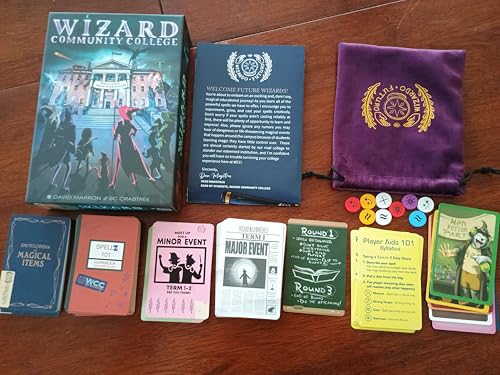 Wizard Community College – Fast & Funny Spell-Casting Card Game for 3–8 Players | Cooperative Storytelling Party Game with Role-Playing Elements | Quick 2-Minute Setup | 20–120 Minute Gameplay