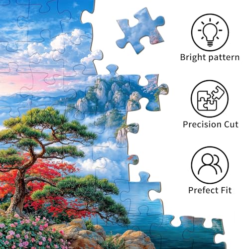 Puzzles for Adults 1000 Pieces, Jigsaw Puzzle for Adults, Fun Challenging Puzzle, Between Mountains and Lakes Puzzles Game, Interlock Perfectly No Dust, Gifts for Father's Mother’s Day - color: Mountains and Lakes