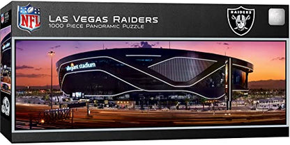 MasterPieces 1000 Piece Sports Jigsaw Puzzle - NFL Las Vegas Raiders Stadium Panoramic - 13"x39" - style: Las Vegas Raiders