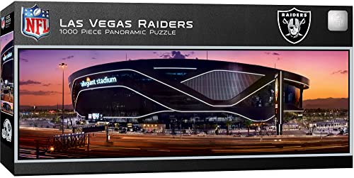 MasterPieces 1000 Piece Sports Jigsaw Puzzle - NFL Las Vegas Raiders Stadium Panoramic - 13"x39" - style: Las Vegas Raiders