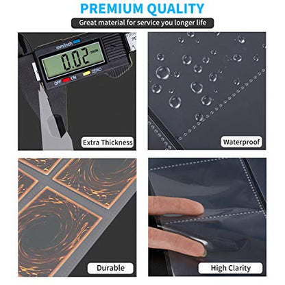 Trading Card Sleeves, JIQEZNL 1440 Pockets Premium Double Side Baseball Card Sleeves Pages for 3 Ring Binder, 9 Pocket Card Sheets Protectors for Standard Pokemon Cards, Sports, Yugioh, Business Cards - size: 80 Sheets