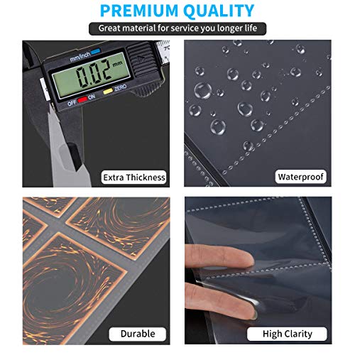 2088 Pockets Baseball Card Sleeves, JIQEZNL Premium 9 Pocket Trading Card Binder Sleeves for 3 Ring Binder, Double Side Card Protector Pages for Pokemon, Yugioh, Sport, Football Card Collector - size: 116 Sheets