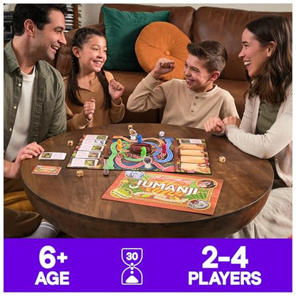 Spin Master Games Jumanji: The Game 30th Anniversary Classic Board Game | Thrilling Jungle Adventure, Solve Riddles & Dodge Dangers To Win, Teaches Strategic Problem Solving, 2-4 Players, Ages 8+ - style: Classic Board Game