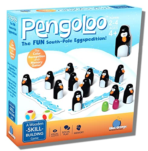 Blue Orange Pengoloo, Wood - Tabletop Strategy and Memory Game for Kids Family Preschool, Ages 4+, Award Winning - style: Wood