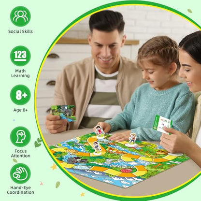 Broytain Forest Fraction Board Game|Math Games for Kids|Fraction Play Games - Gr. 3-4|Educational Learning Board Games for Boys and Girls|Classroom Travel Indoor Outdoor Family Game
