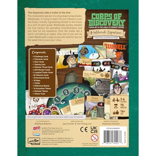 Corps of Discovery: Maldonado Expansion – Hidden Traitor & Cooperative Modes for The Adventure Board Game | 2–4 Players | Ages 14+ - style: Maldonado Expansion
