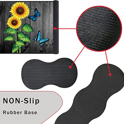 Large Gaming Mouse Pad, Keyboard Wrist Rest + Mouse Wrist Pad + Coaster + Mini Hook Desk Pad Set, Memory Foam, Non-Slip Base. Suitable for Office and Home - Sunflower Inspirational Quote - color: Fok-fo1-mouse -012